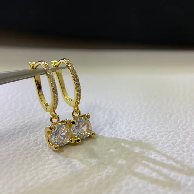 Gold Silver Hinged Hoop Pavé Band Earrings 4