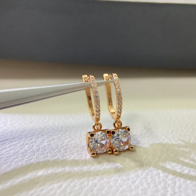 Gold Silver Hinged Hoop Pavé Band Earrings 5