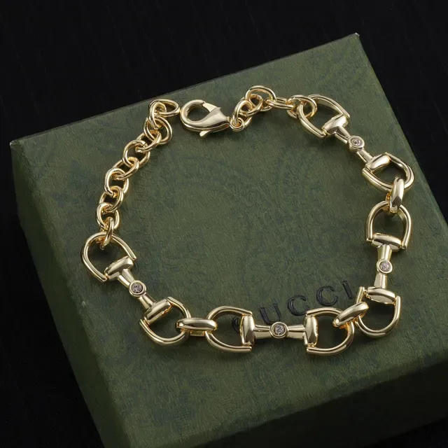 Gold Silver Horsebit-Link Chain Metal Necklace 4
