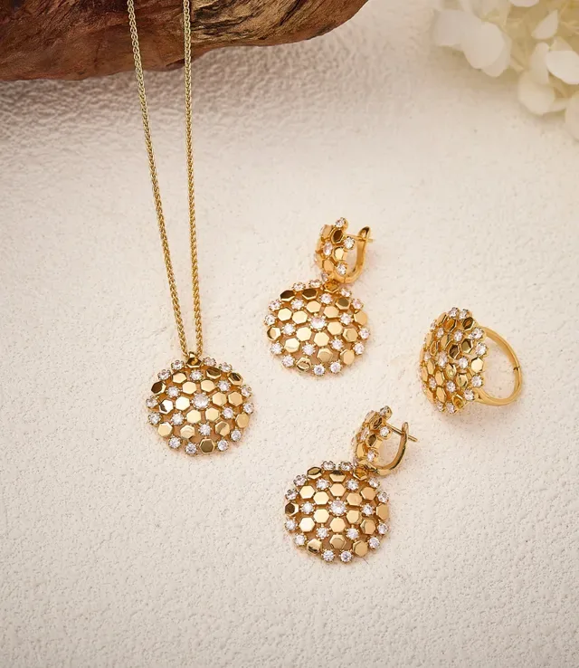Gold Silver Open Bangle Pavé-Set Floral Clusters Jewelry 3