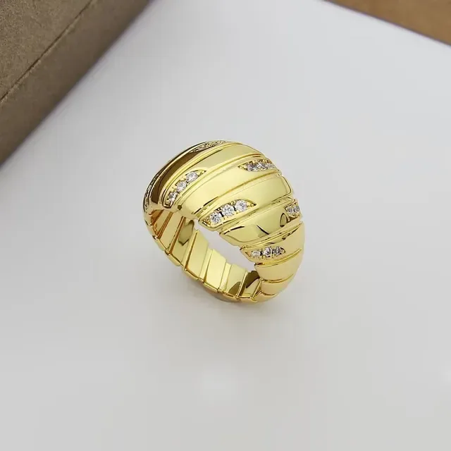 Gold Silver Rose Gold Pavé Multi-Band Chunky Rings 4