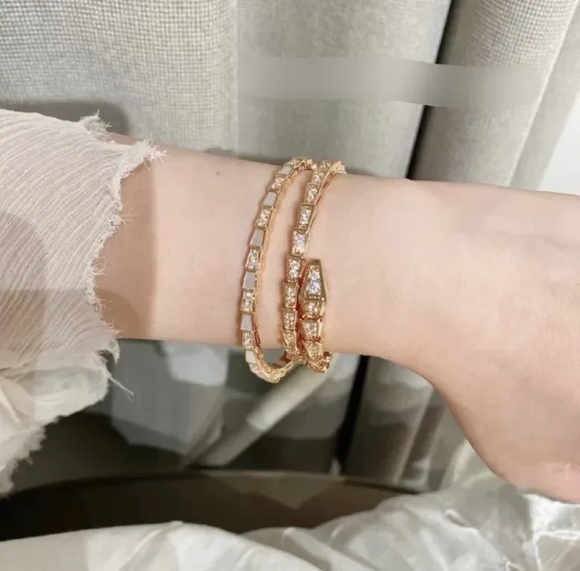 Gold-Tone Bamboo-Link Mother-of-Pearl and Crystal Inlay Bangle Bracelet 9