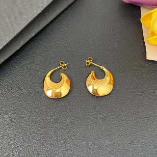Gold-Tone Crescent Hoop Earrings