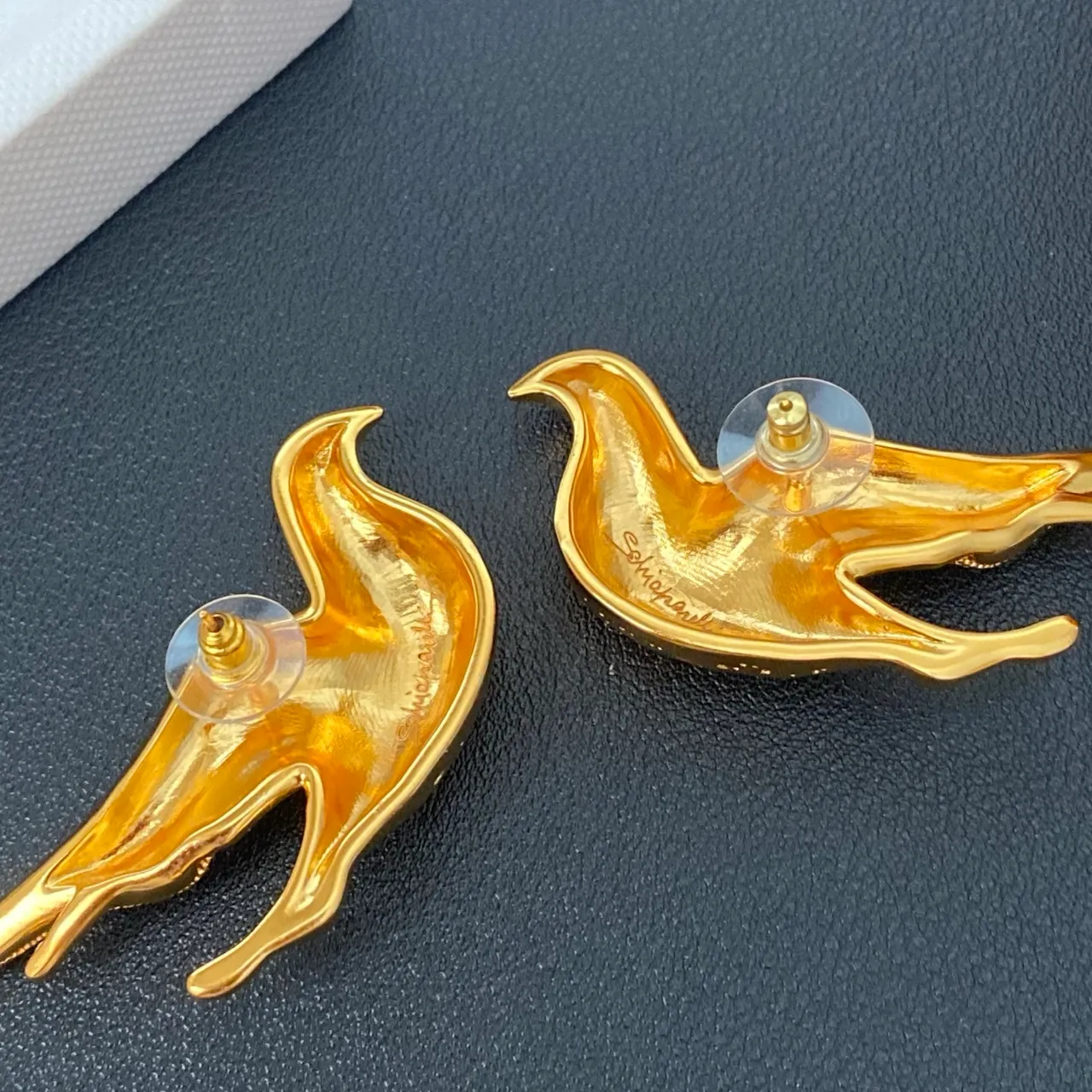 Gold-Tone Crystal Bird Brooches 3