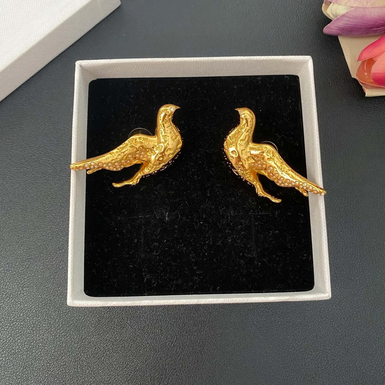 Gold-Tone Crystal Bird Brooches 8