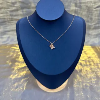 Collier avec pendentif étoile en cristal de ton doré