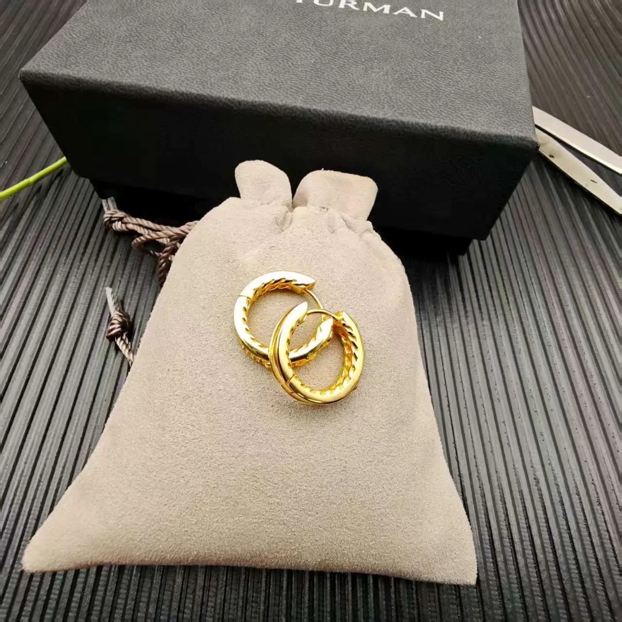 Gold-Tone Diamond-Set Twisted Rope and Geometric Hoop Earrings 8