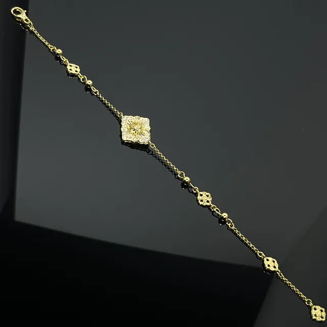 Gold-Tone Floral Quatrefoil Enamel and Mother-of-Pearl Pendant Necklaces 3