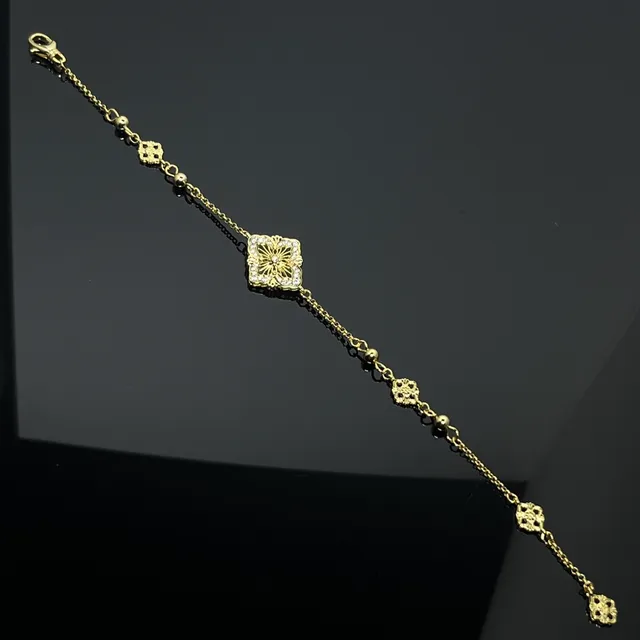 Gold-Tone Floral Quatrefoil Enamel and Mother-of-Pearl Pendant Necklaces 7