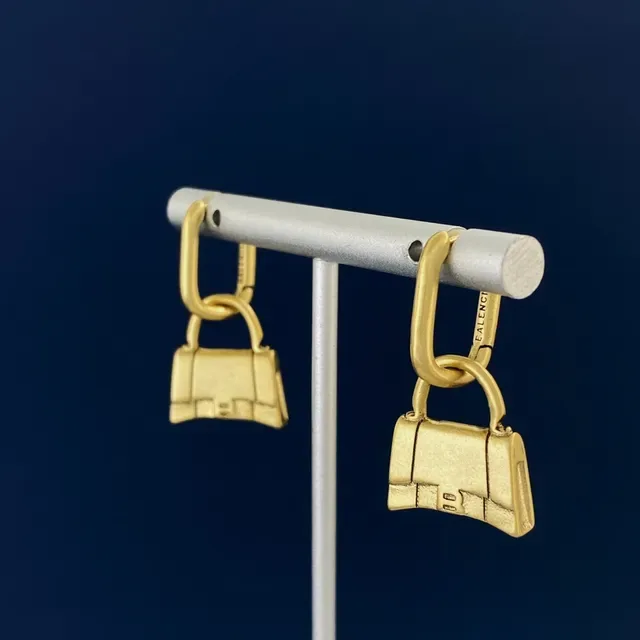 Gold-Tone Padlock Hoop Earrings 3