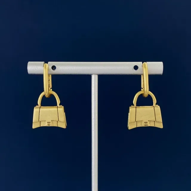 Gold-Tone Padlock Hoop Earrings 7