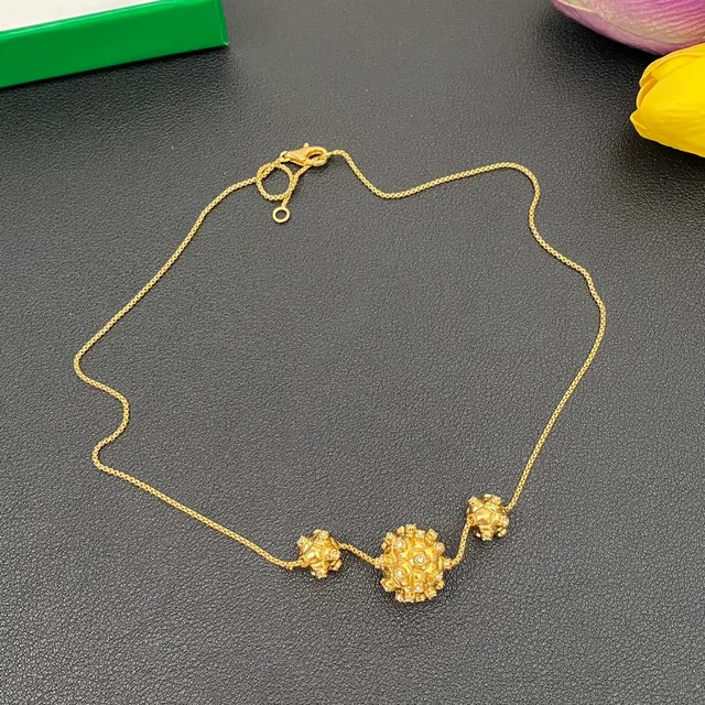 Gold-Tone Textured Triple Pendant Necklace 7