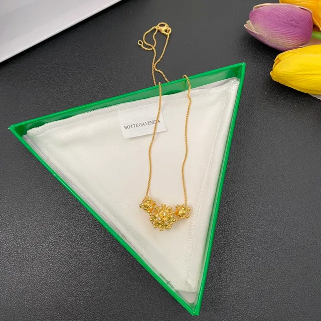 Gold-Tone Textured Triple Pendant Necklace 9