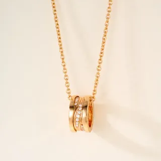 Collier pavé or-ton tordu multi-bande