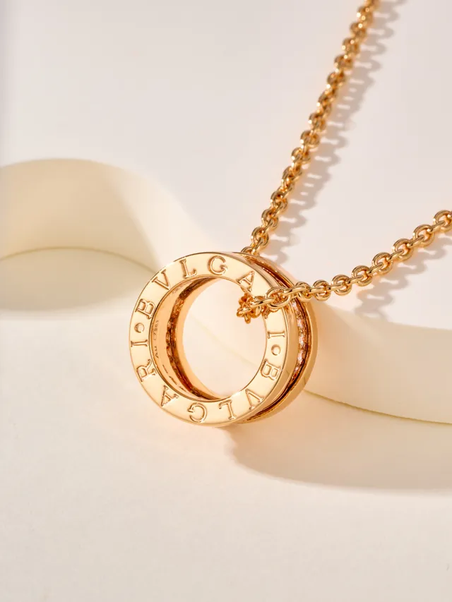 Gold-Tone Twisted Multi-Band Pavé Pendant Necklace 10