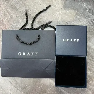 GRAFF Set de Embalaje para Joyería Bolsa Gris Oscuro y Caja Navy