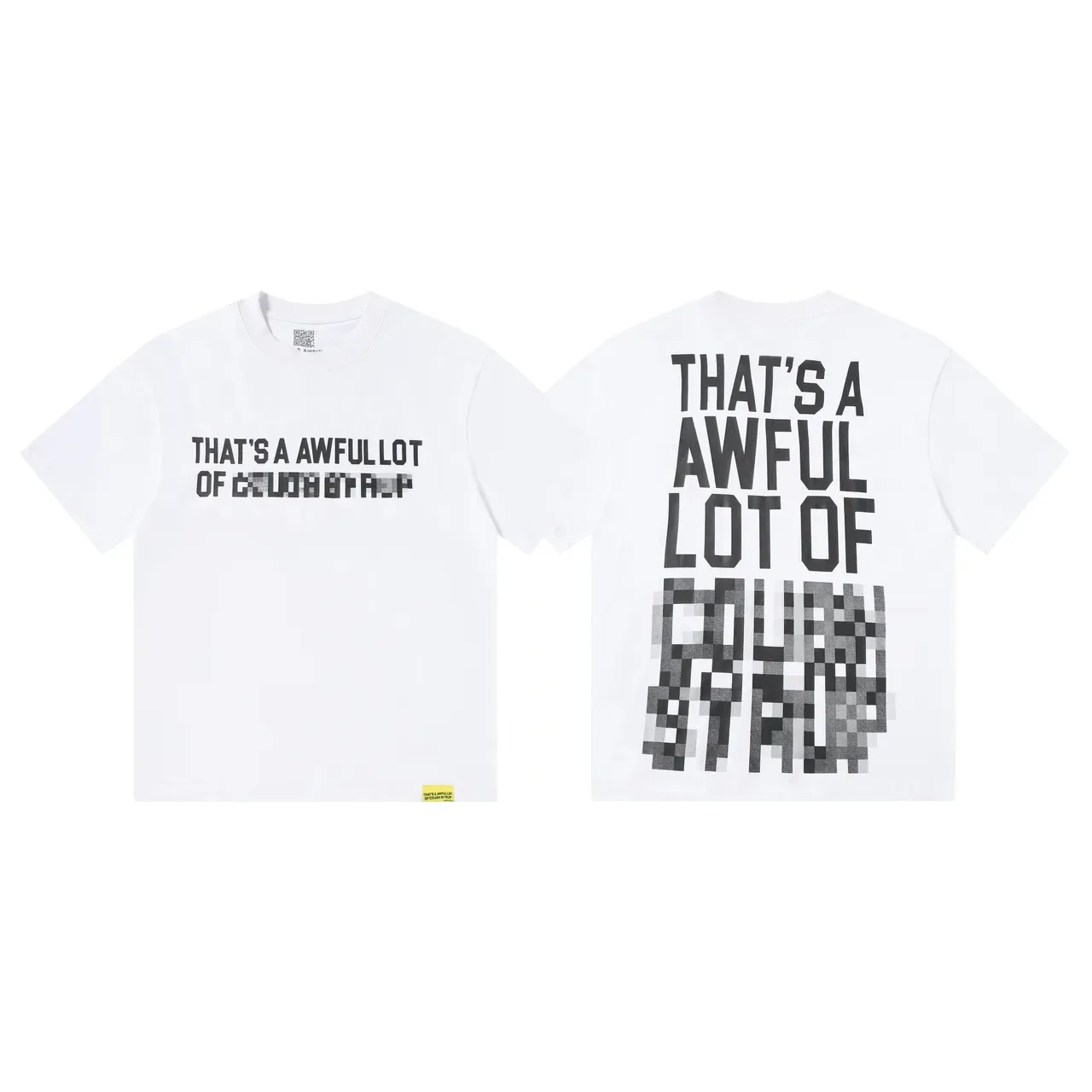 Graphic Pixelated Text T-Shirt 2