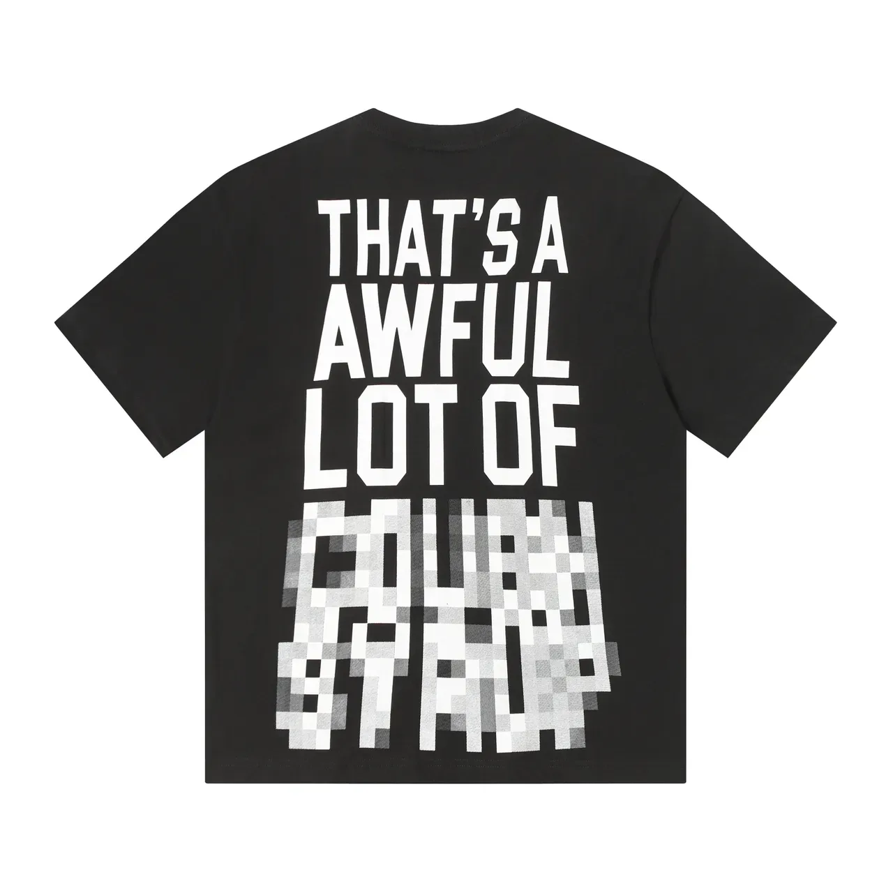 Graphic Pixelated Text T-Shirt 7