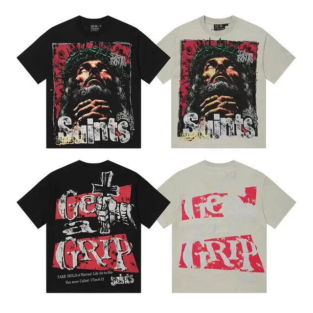 Graphic Print Crew Neck Oversized T-Shirt 2