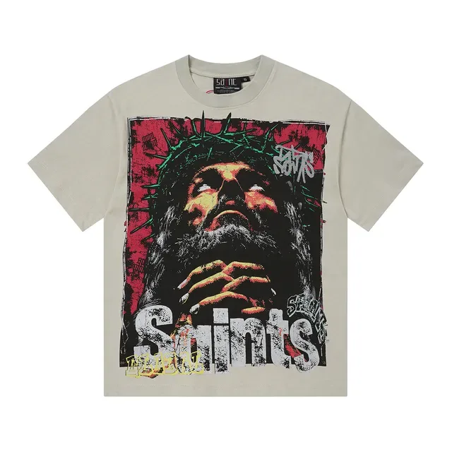 Graphic Print Crew Neck Oversized T-Shirt 4