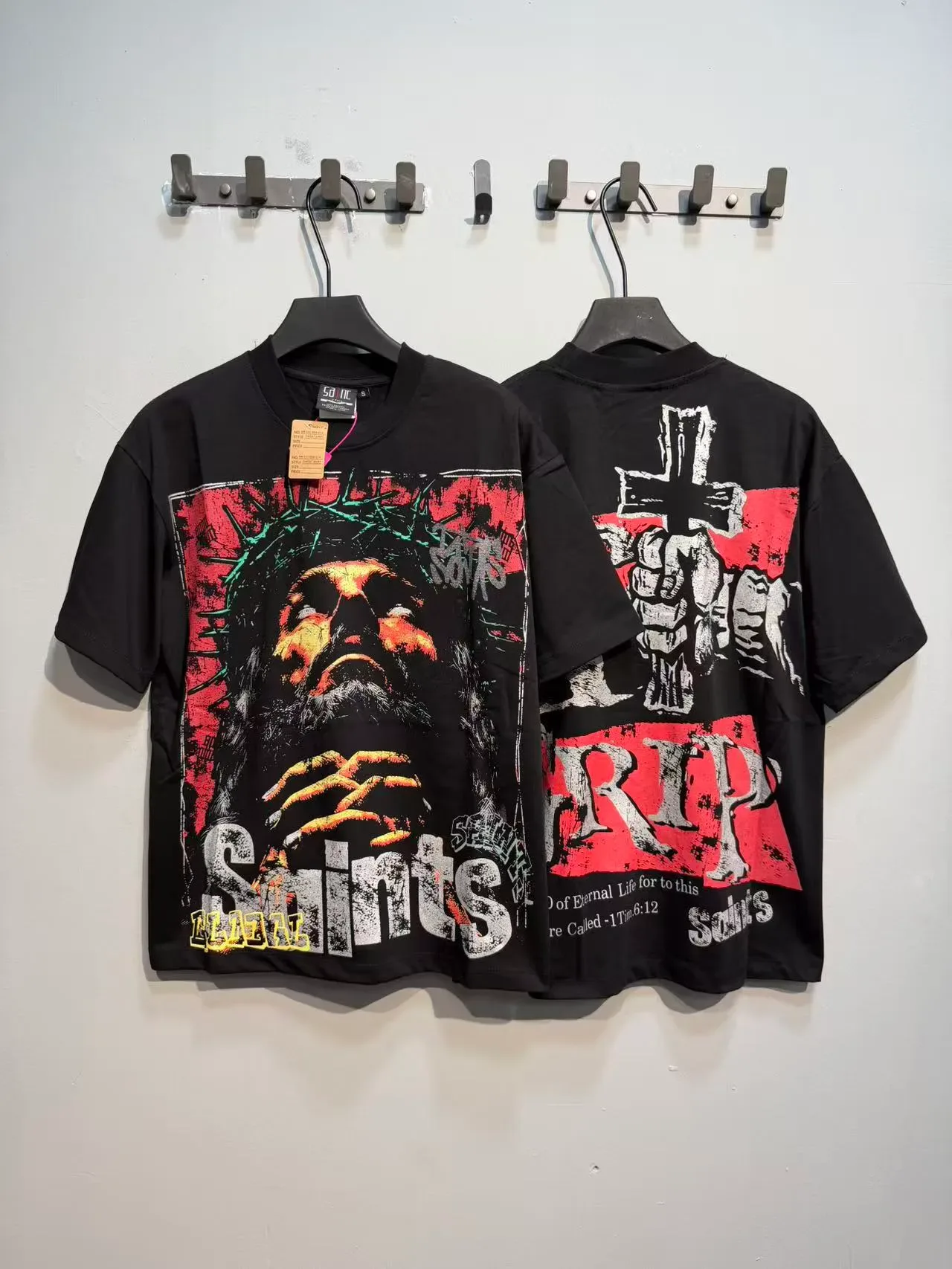Graphic Print Crew Neck Oversized T-Shirt 12