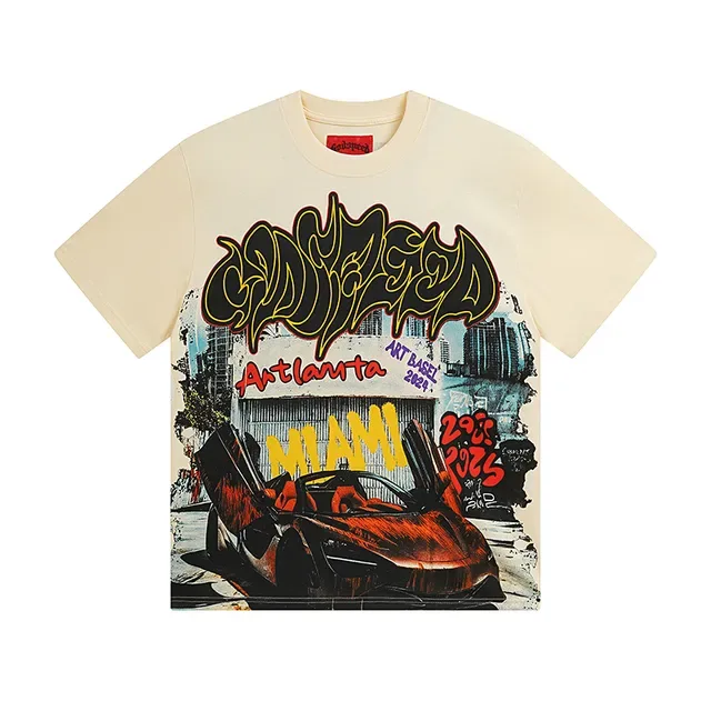 Graphic-Print Oversized Crew-Neck T-Shirt 2