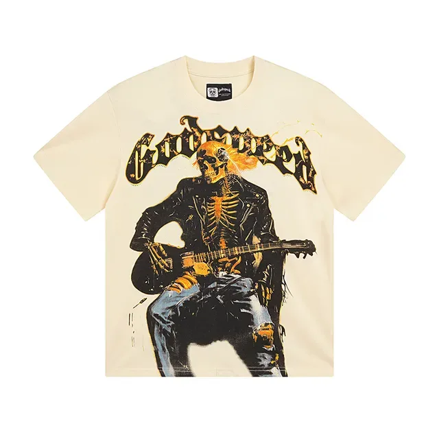 Graphic-Print Oversized Double-Sided Skeleton Motif T-Shirt 2