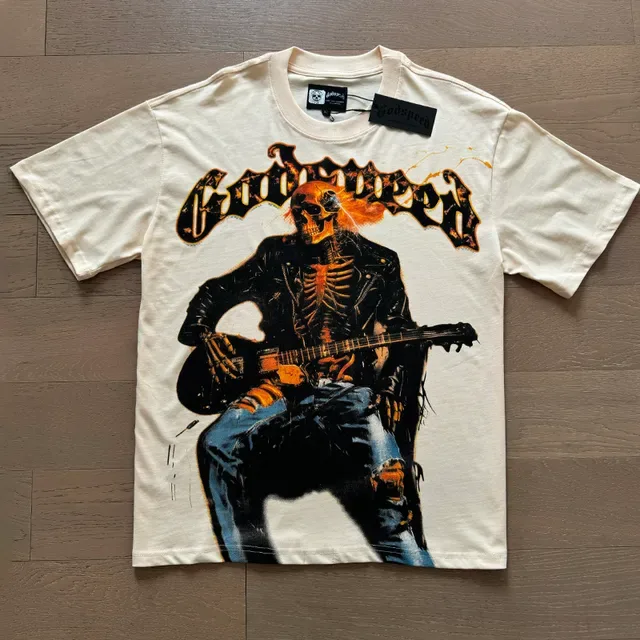 Graphic-Print Oversized Double-Sided Skeleton Motif T-Shirt 6