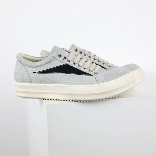 Gray Black Suede Upper Side Panel Sneakers 3