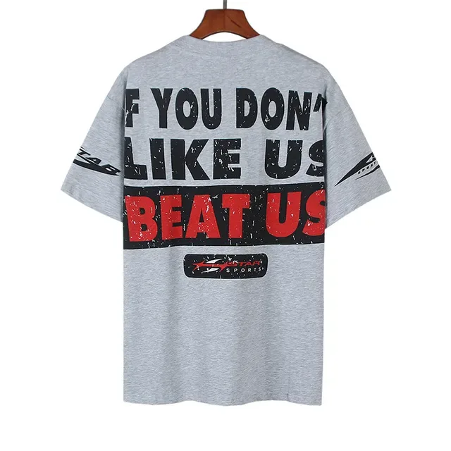 Gray Oversized Graphic Print T-Shirt 3