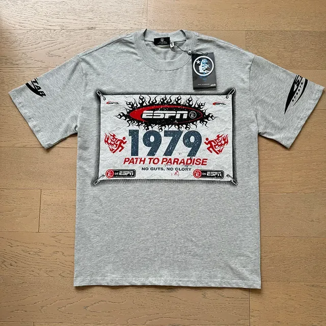 Gray Oversized Graphic Print T-Shirt 7