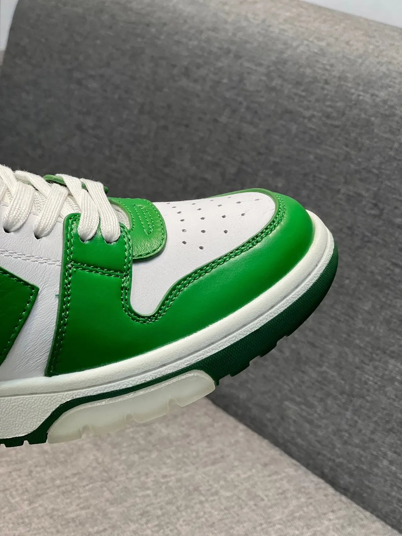 Green and White Two-Tone Low-Top Lifestyle Sneaker 3