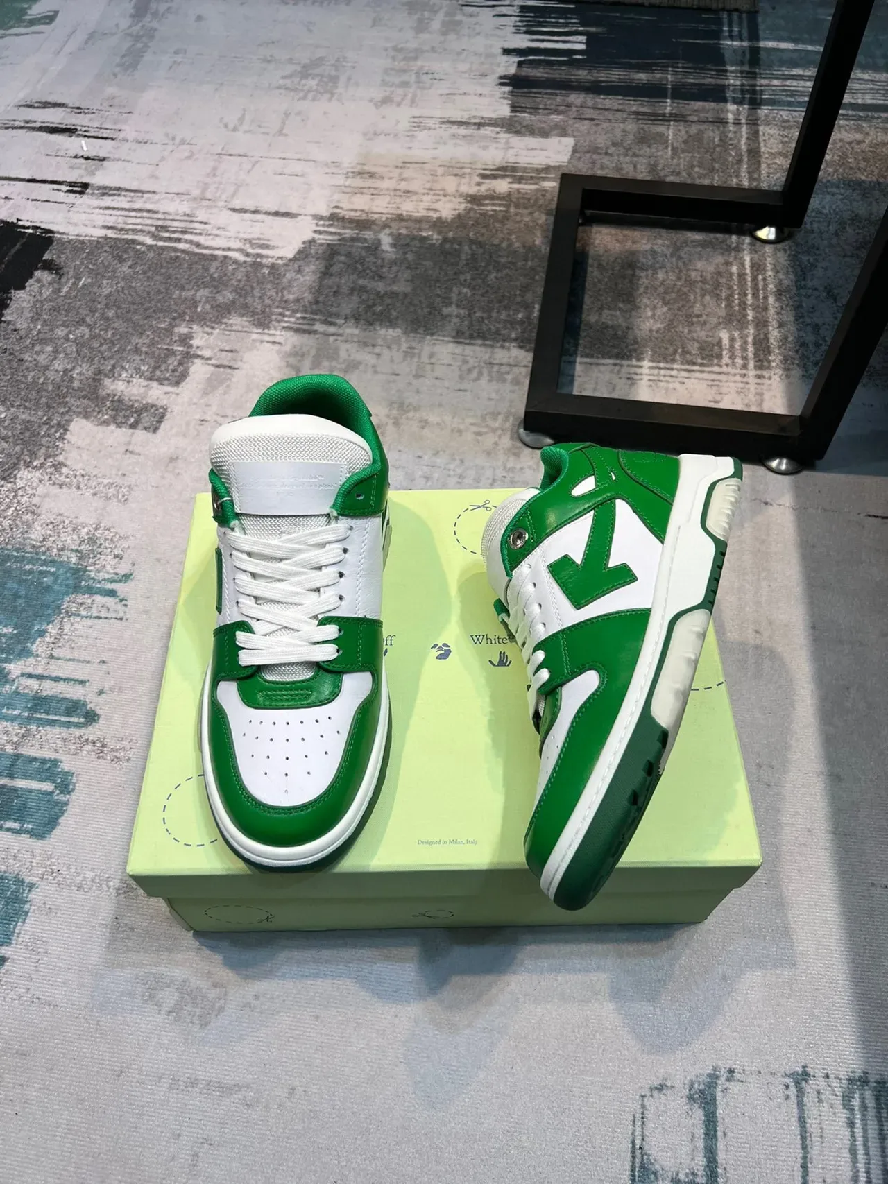Green and White Two-Tone Low-Top Lifestyle Sneaker 4