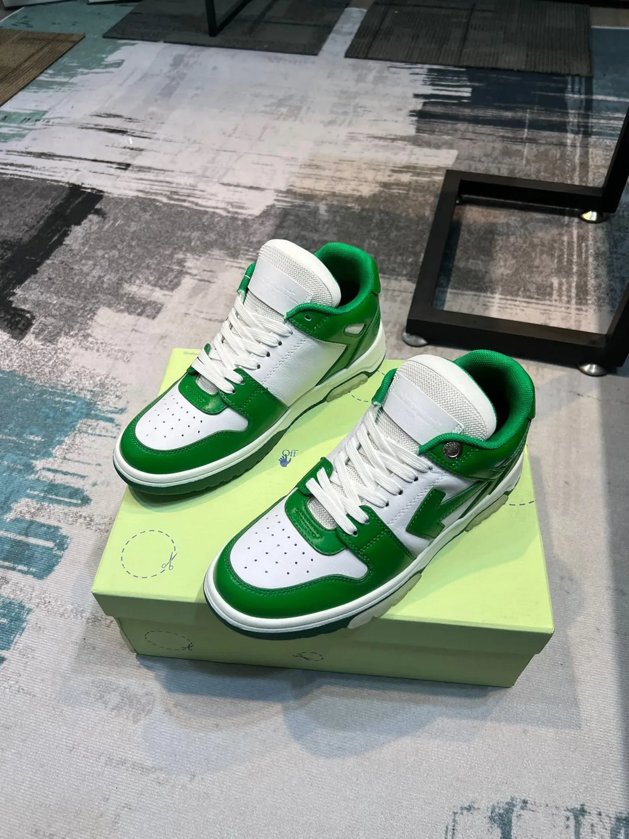 Green and White Two-Tone Low-Top Lifestyle Sneaker 5