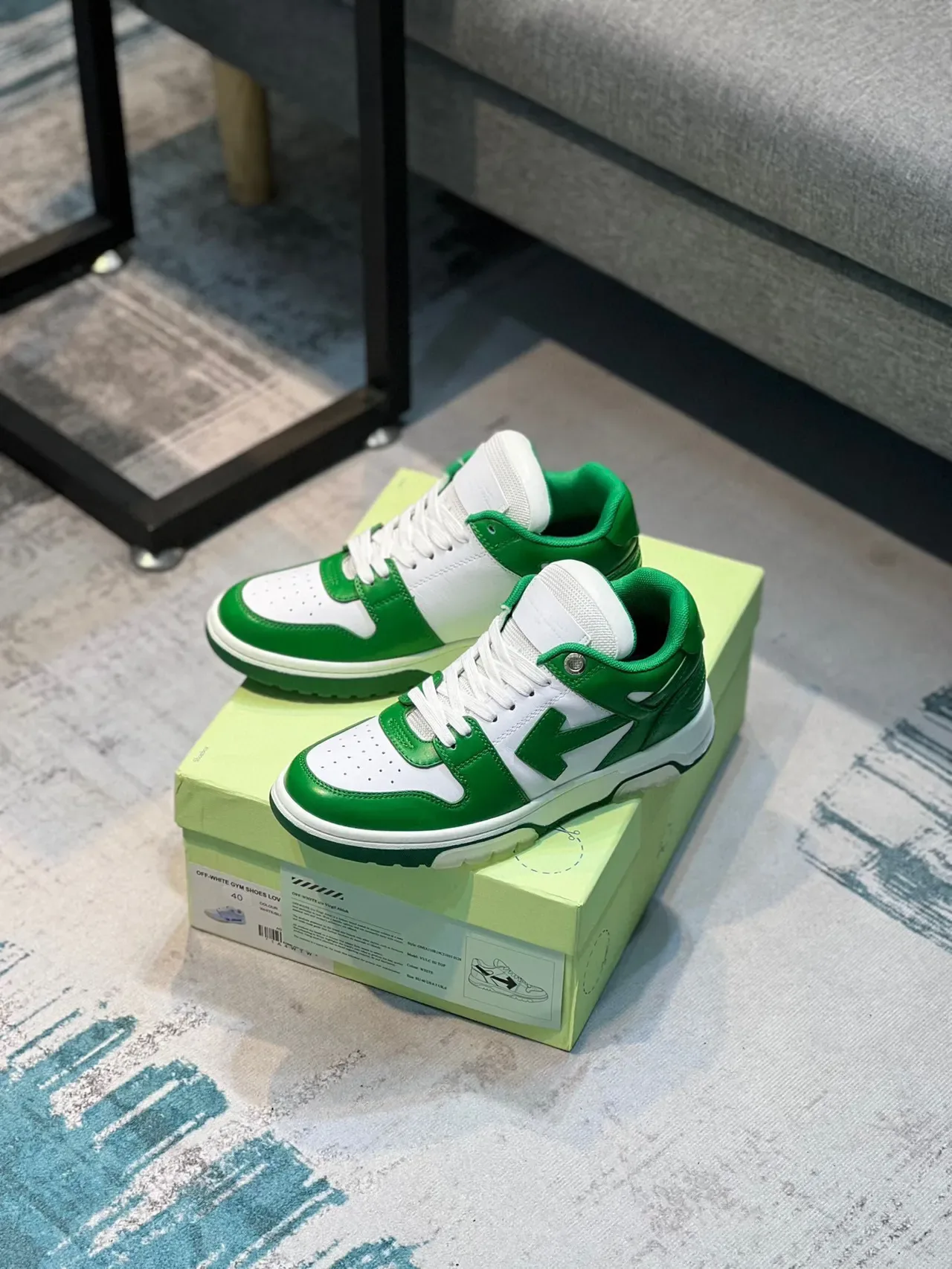 Green and White Two-Tone Low-Top Lifestyle Sneaker 7