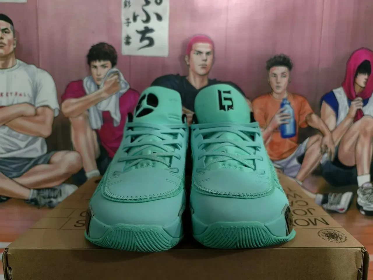 Green Black High-Top Silhouette Mesh And Synthetic Overlay Construction Sneakers 3