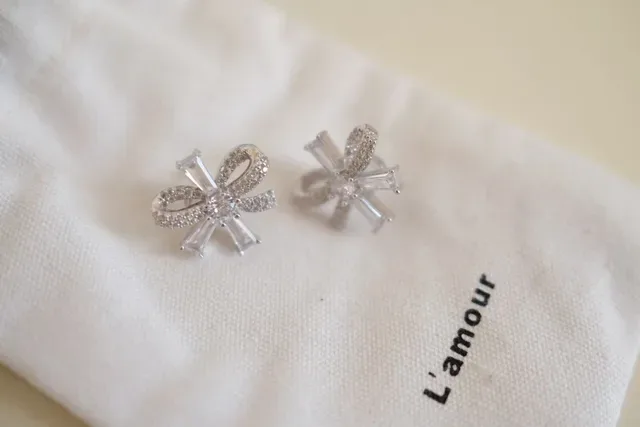 HEFANG Crystal Floral Starburst Stud Earrings 2