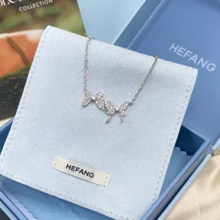 HEFANG Collier Triple Papillons Cristaux Pavé Argent