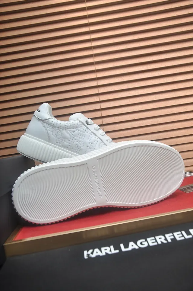 Karl Lagerfeld Quilted Monogram White Lifestyle Sneakers 3