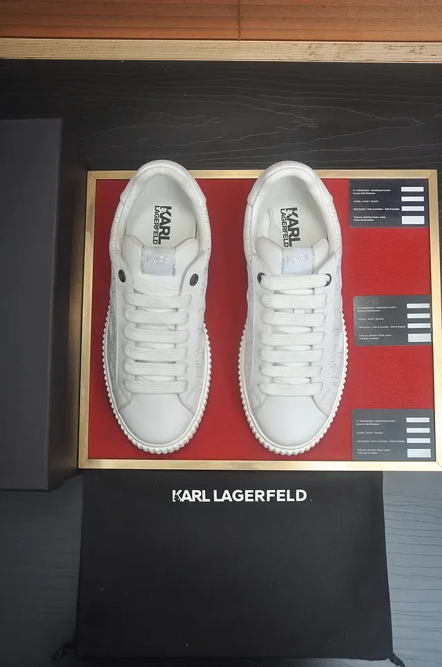 Karl Lagerfeld Quilted Monogram White Lifestyle Sneakers 5