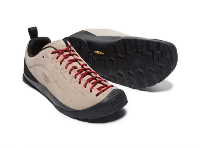 KEEN Beige Black Low-Top Suede Upper Sneakers 2