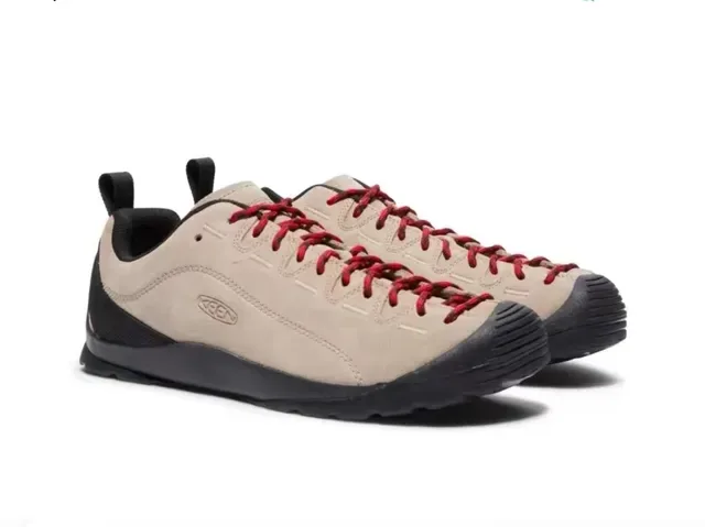 KEEN Beige Black Low-Top Suede Upper Sneakers 4
