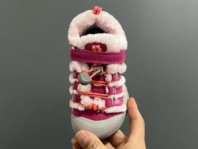 Keen Pink White Fleece-Lined Adjustable Strap Casual Sandals 11