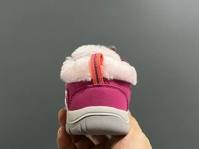 Keen Pink White Fleece-Lined Adjustable Strap Casual Sandals 12