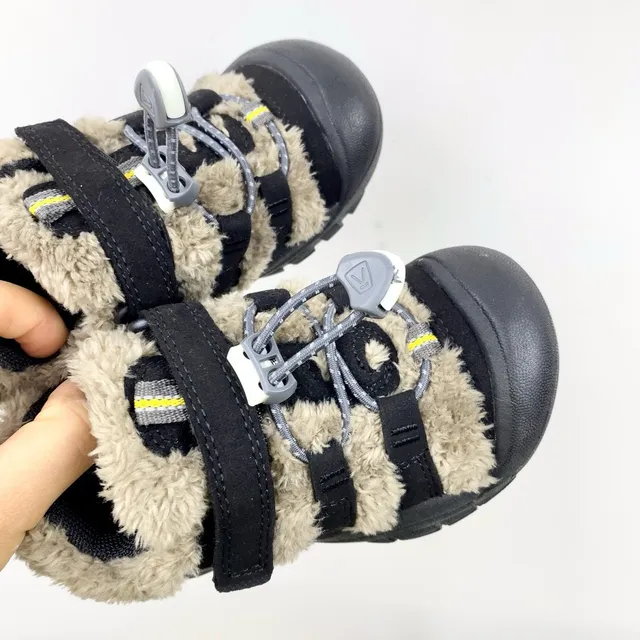 Keen Pink White Fleece-Lined Adjustable Strap Casual Sandals 20