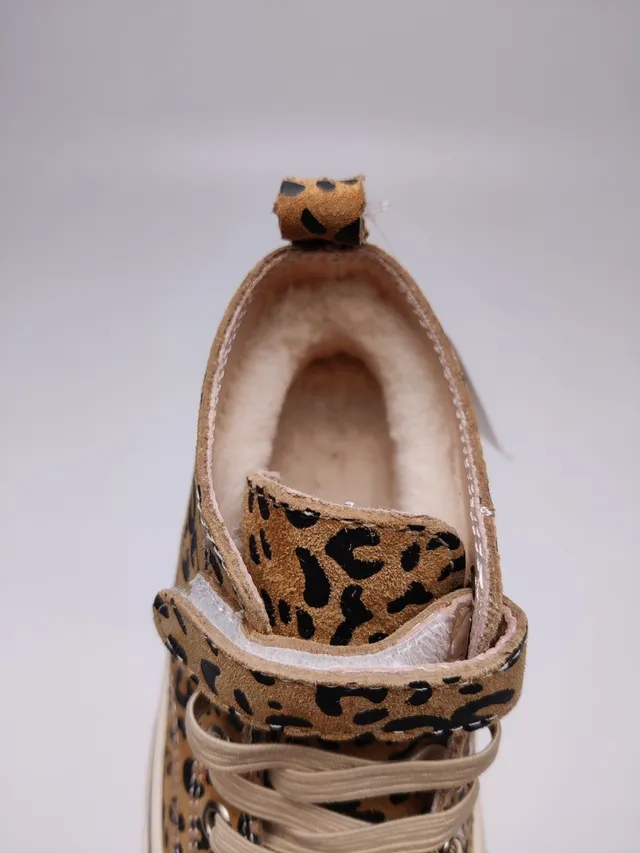 Leopard-Print High-Top Lace-and-Strap Lifestyle Sneakers 2