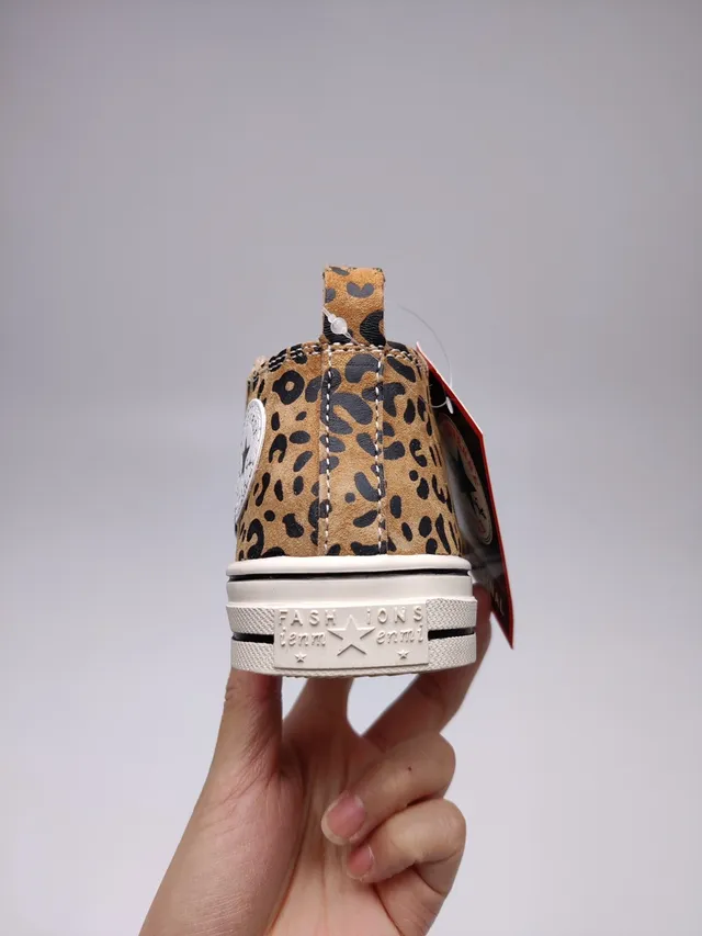 Leopard-Print High-Top Lace-and-Strap Lifestyle Sneakers 3