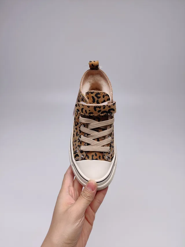 Leopard-Print High-Top Lace-and-Strap Lifestyle Sneakers 5