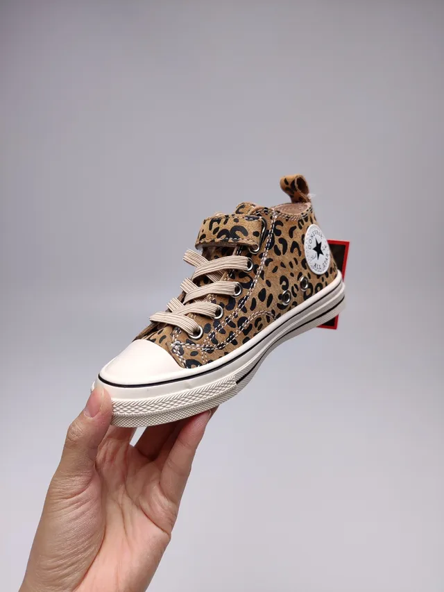 Leopard-Print High-Top Lace-and-Strap Lifestyle Sneakers 8