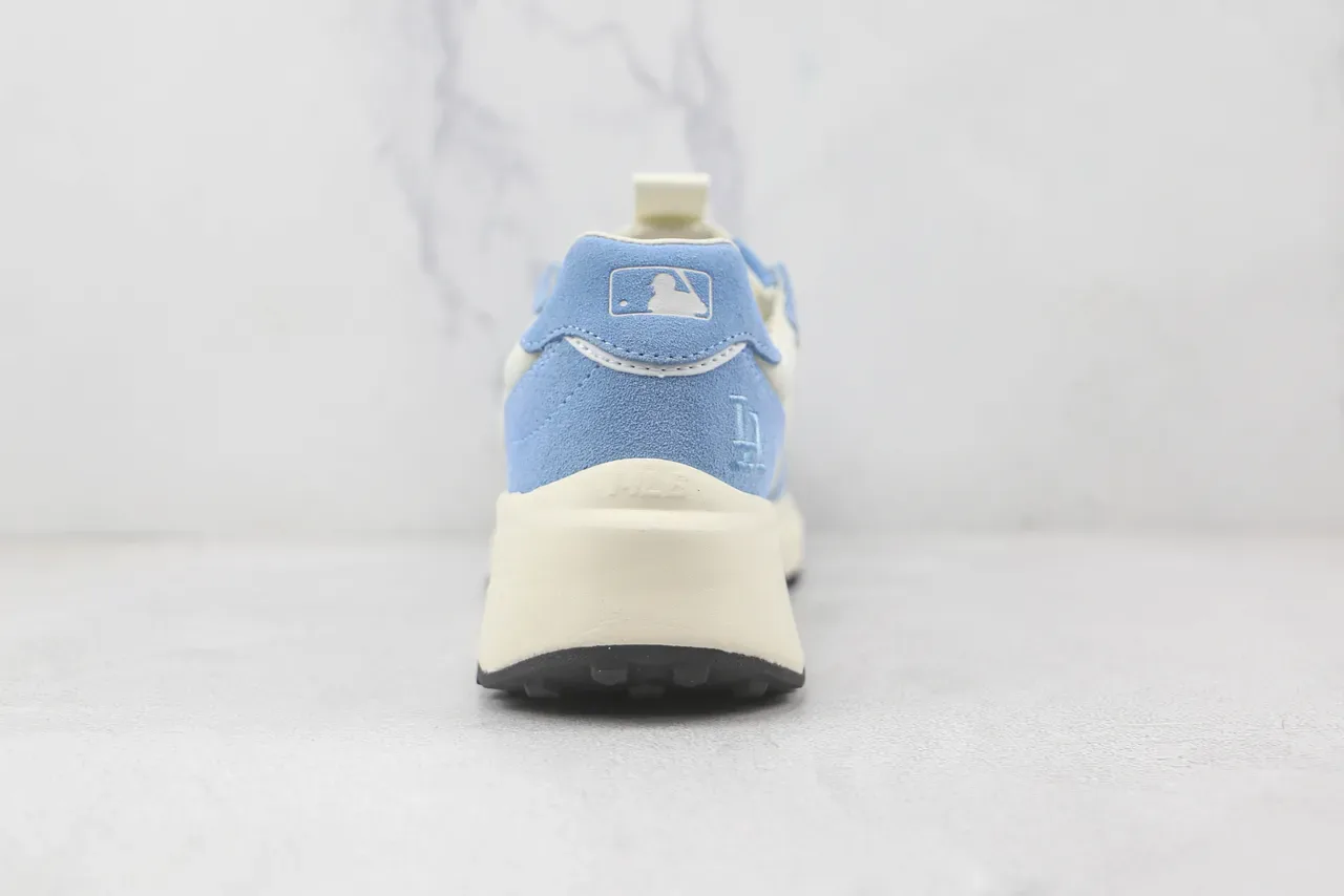 Light Blue and Cream LA Logo Retro Runner Sneaker 9